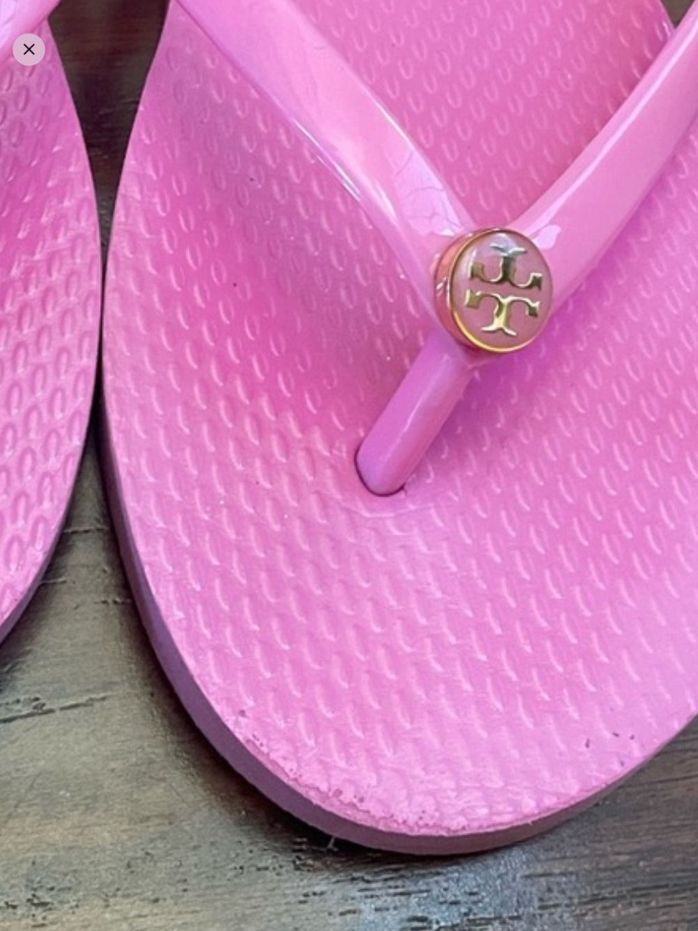 Tory Burch Pink Logo Flip Flop Sandals - Picture 6 of 7